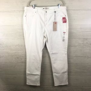 Levi's 512 Perfectly Shaping Skinny White Denim